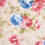 Bedrucktes Segeltuch mit Blumenmuster Provence Blau - Ribes y Casals