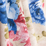 Bedrucktes Segeltuch mit Blumenmuster Provence Blau - Ribes y Casals