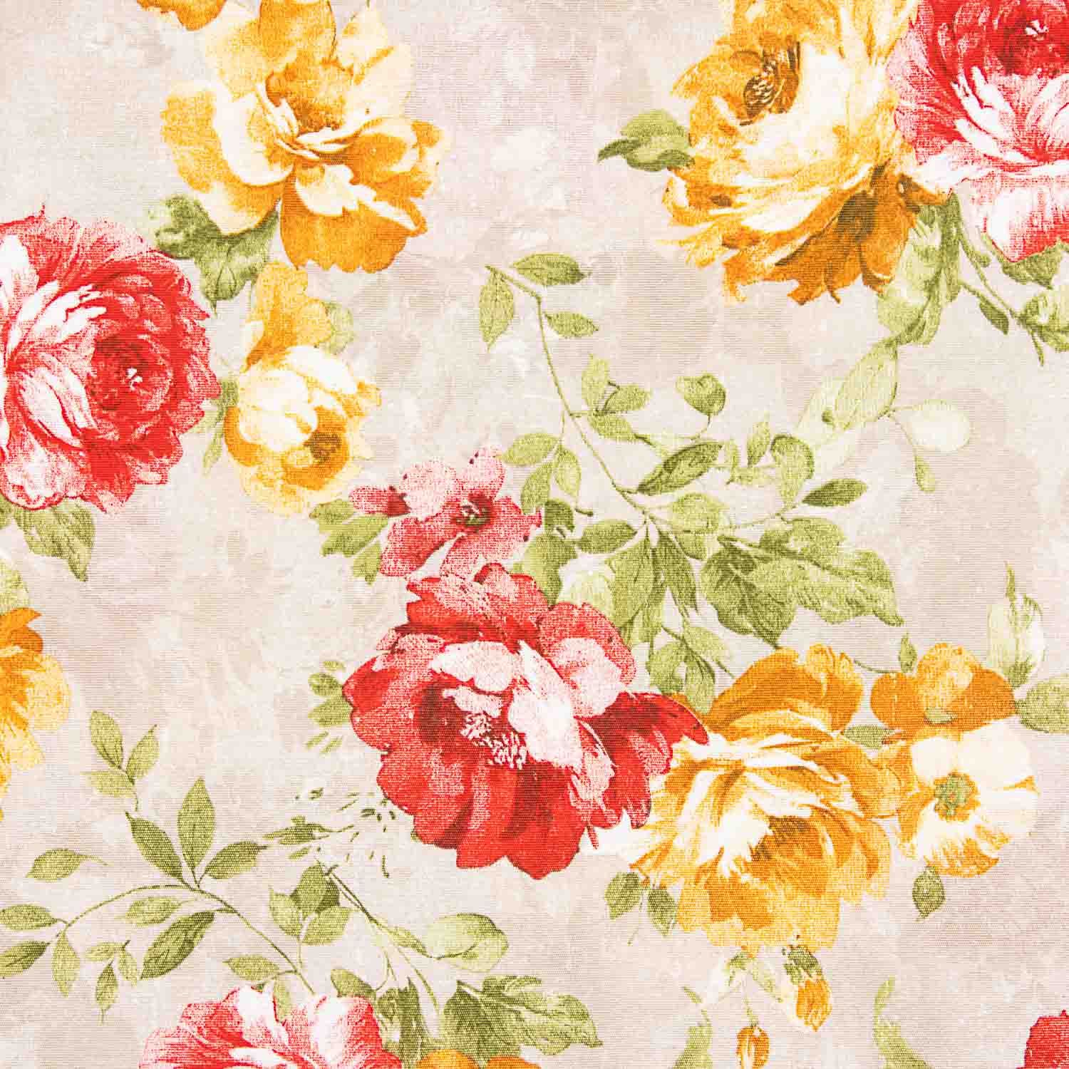 Bedrucktes Segeltuch mit Blumenmuster Provence Rot - Ribes y Casals