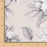 Segeltuch Bedruckte Blumen Elegant Grau - Ribes y Casals