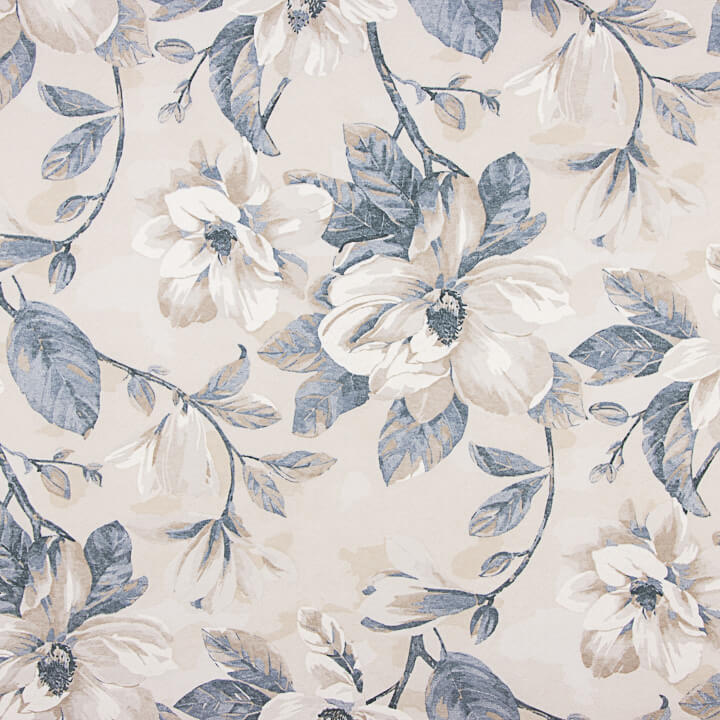 Bedrucktes Canvas mit Aquarellmuster in Blau und Beige - Ribes y Casals