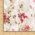 Canvas mit romantischem Blumenmuster in Rosa und Dunkelrot - Ribes y Casals