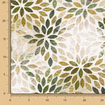 Bedrucktes Canvas mit grünem Blättermuster und Blattrosen - Ribes y Casals