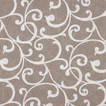 Bedrucktes Canvas mit ornamentalen Zweigen in Beige und Weiß - Ribes y Casals