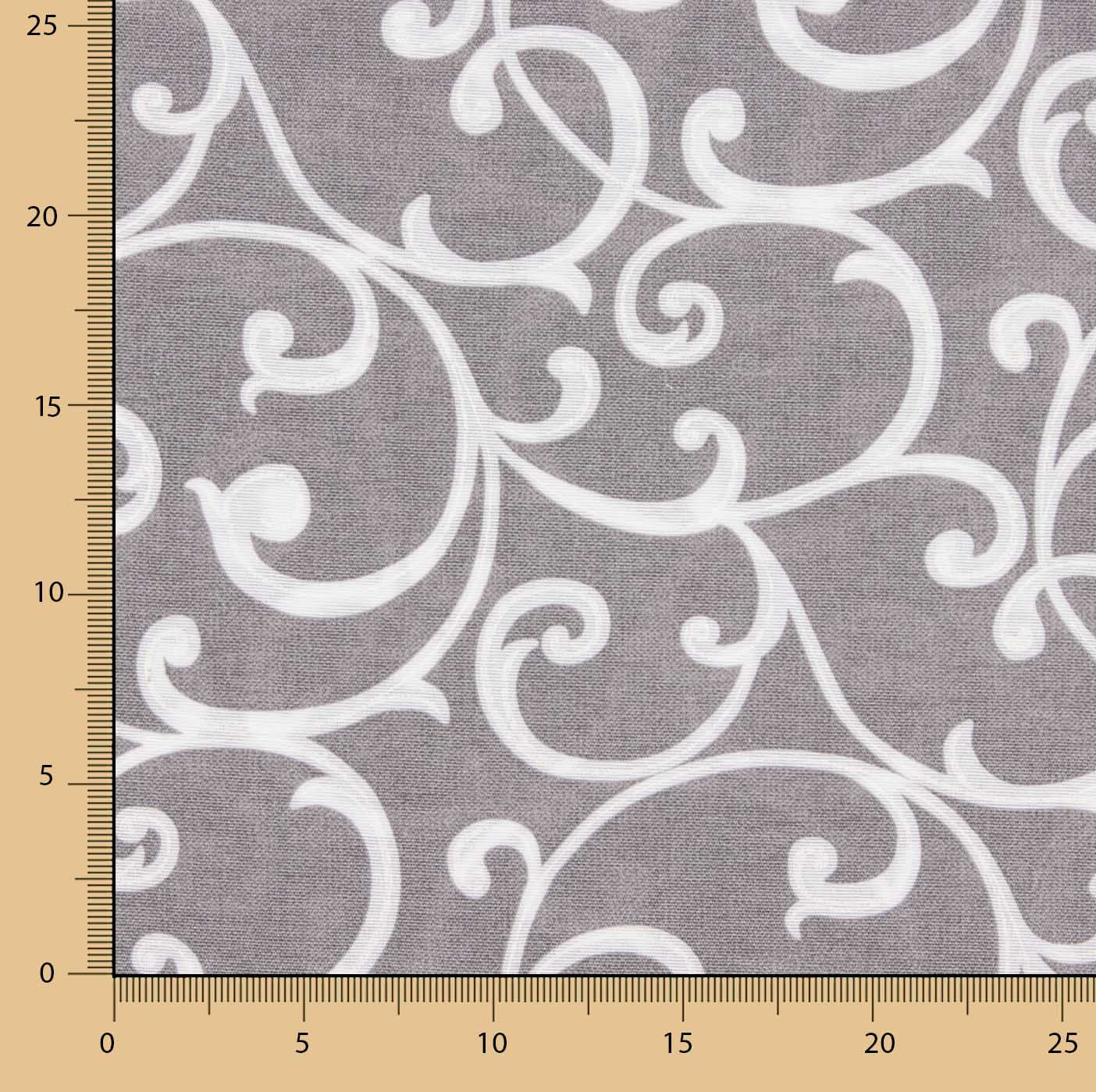 Canvas mit grauem und weißem Zierzweig-Motiv - Ribes y Casals