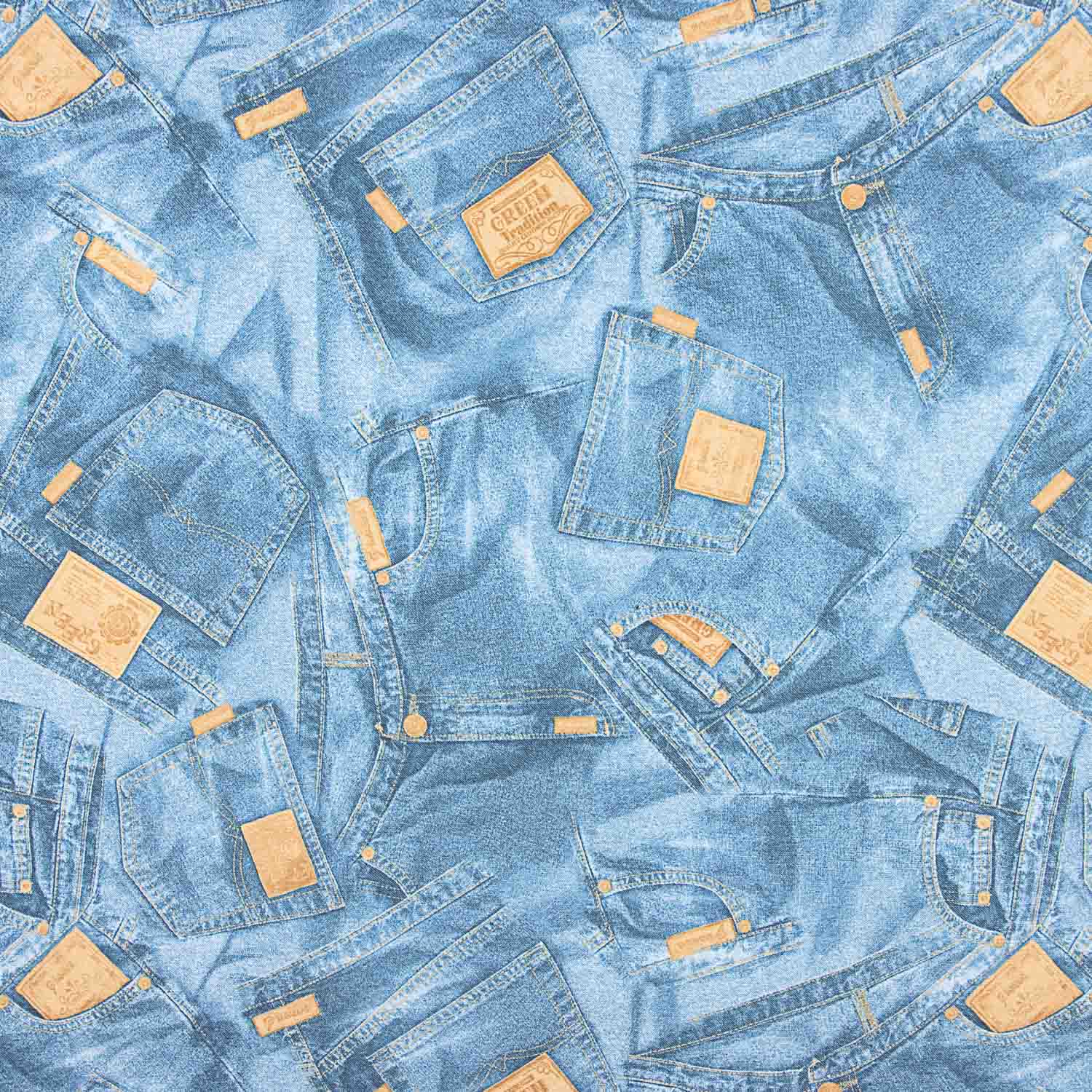 Bedruckte Denim-Leinwand Denim-Jeans - Ribes y Casals
