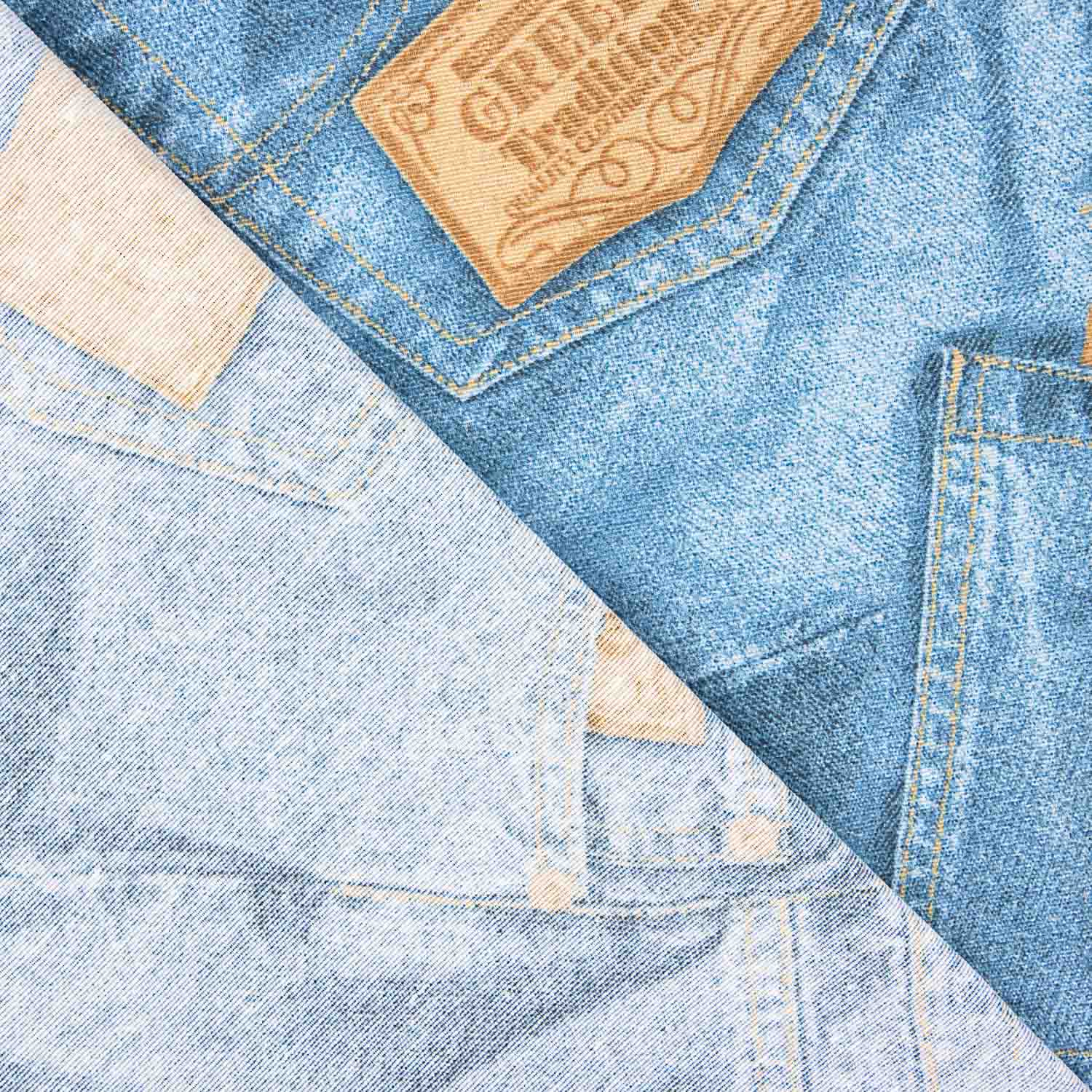 Bedruckte Denim-Leinwand Denim-Jeans - Ribes y Casals