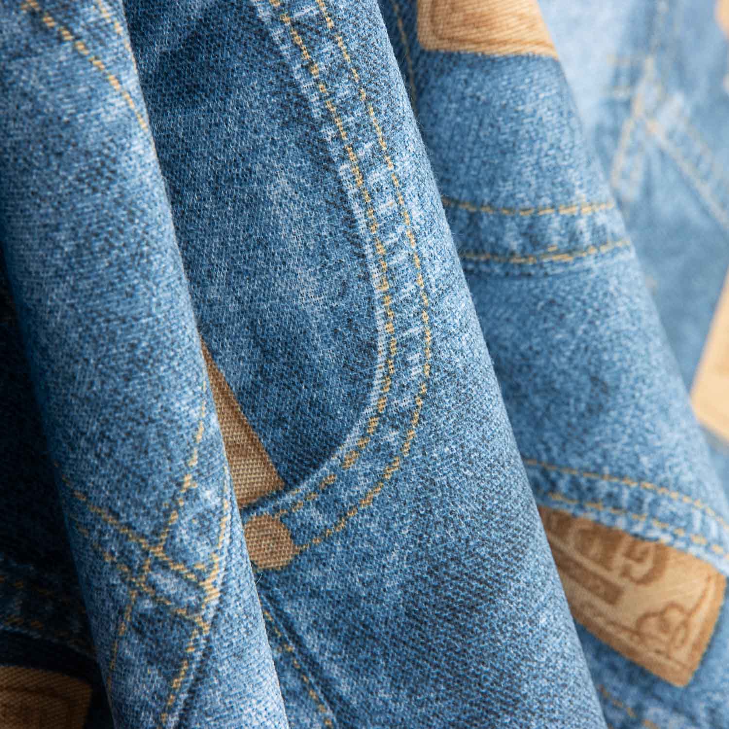 Bedruckte Denim-Leinwand Denim-Jeans - Ribes y Casals