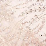 Strass Tüll Nude Silberfarbener Strass - Ribes y Casals