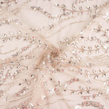 Strass Tüll Nude Silberfarbener Strass - Ribes y Casals