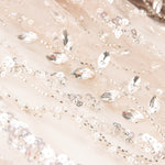 Strass Tüll Nude Silberfarbener Strass - Ribes y Casals