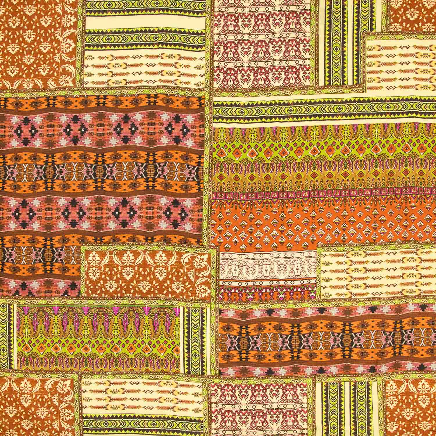 Viskose mit Ethno-Patchwork-Print - Ribes y Casals