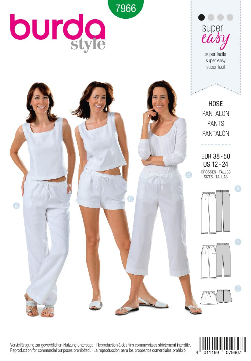 Burda Schnittmuster 7966 Hose - Ribes y Casals