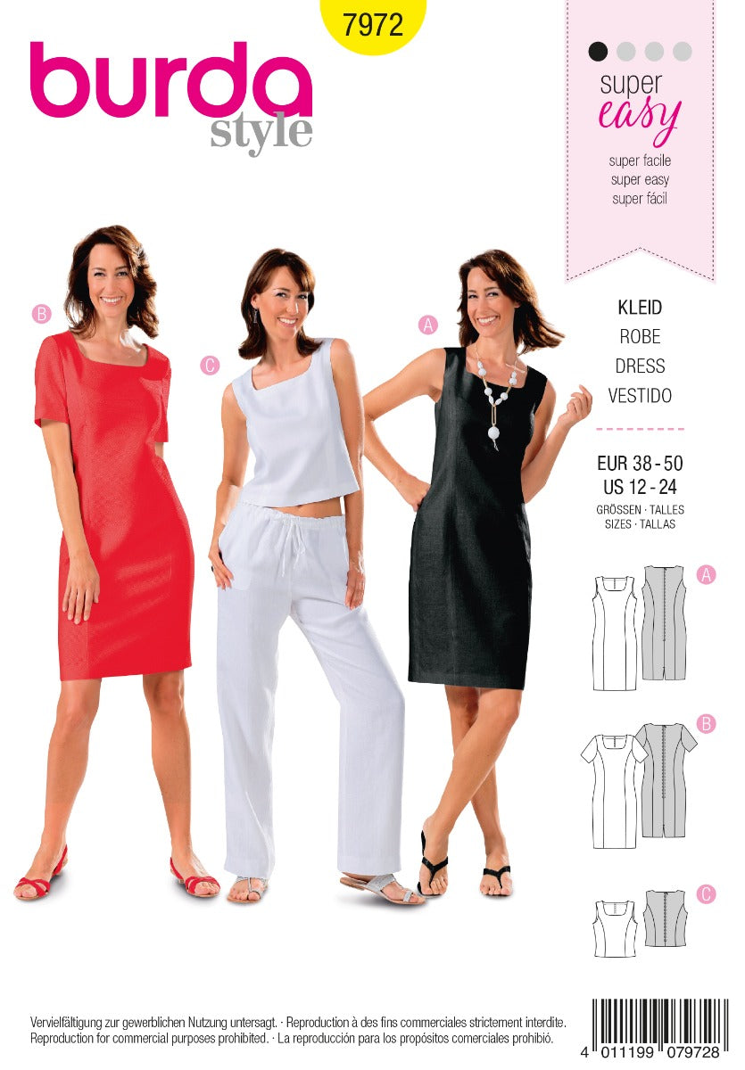 Schnittmuster Burda 7972 Kleid - Ribes y Casals