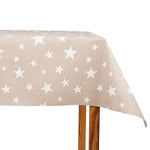 Harz-Tischdecke Sterne Beige - Ribes y Casals