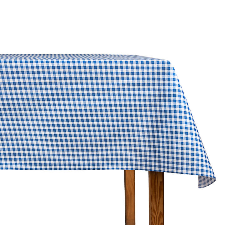 Blaue Vichy-Tischdecke mit Beschichtung - Ribes y Casals