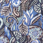 Artistic Kaschmir Viskose Satin Artistic Blau - Ribes y Casals