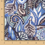 Artistic Kaschmir Viskose Satin Artistic Blau - Ribes y Casals