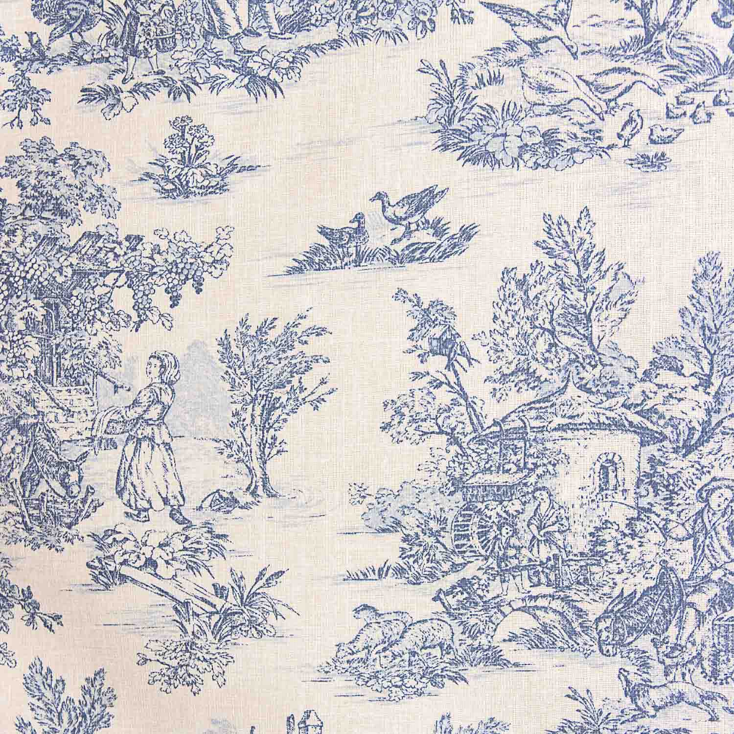 Toile de Jouy Kunstharz Baumwolle Blau-Weiß - Ribes y Casals