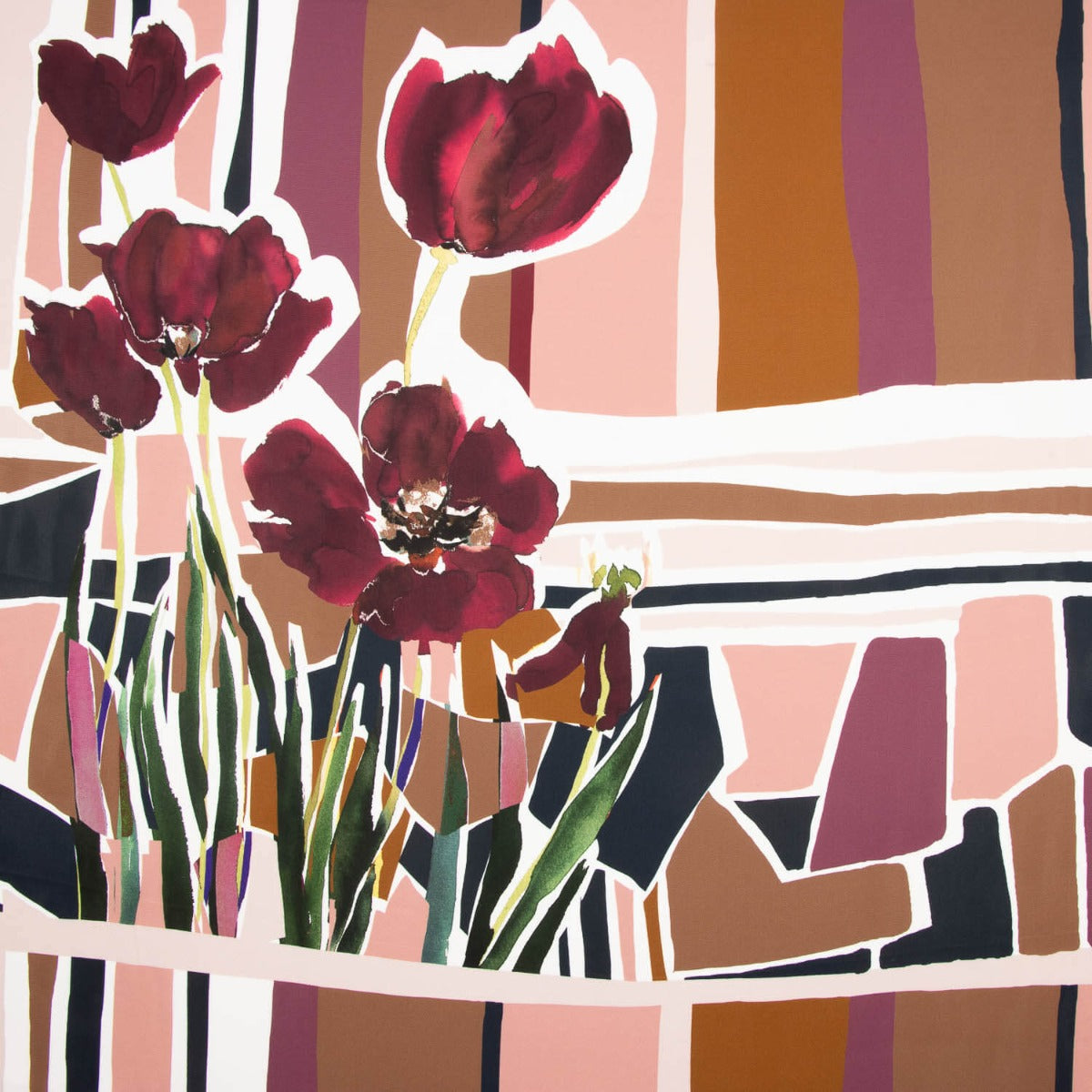 Voile Polyester Tulpe Kunst - Ribes y Casals