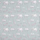 Safari Aqua Bedruckter Perkal - Ribes y Casals
