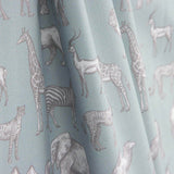 Safari Aqua Bedruckter Perkal - Ribes y Casals