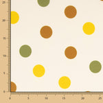 Retal Fama Strecht Shiny Oil Polka Dots - Verschiedene Größen x Breite 140 cm - Ribes y Casals