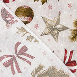 Bedrucktes Canvas „Weihnachten – Kugeln und Schleifen“ - Ribes y Casals