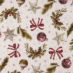 Bedrucktes Canvas „Weihnachten – Kugeln und Schleifen“ - Ribes y Casals