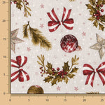 Bedrucktes Canvas „Weihnachten – Kugeln und Schleifen“ - Ribes y Casals