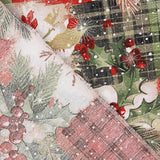 Bedrucktes Canvas mit Weihnachtsmotiv im schottischen Patchwork-Stil - Ribes y Casals