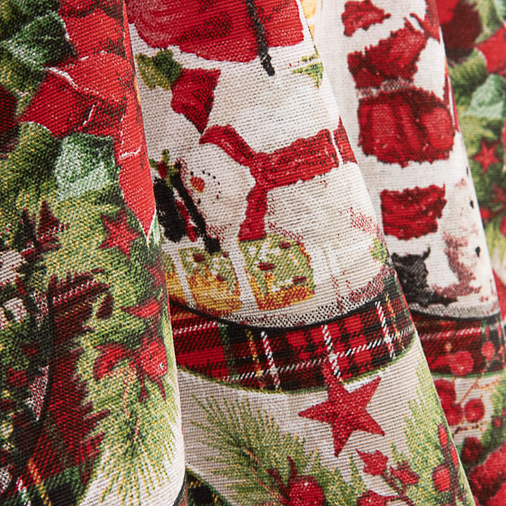 Bedrucktes Canvas „Weihnachten – Medaillons – Weihnachtsmann“ - Ribes y Casals