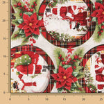 Bedrucktes Canvas „Weihnachten – Medaillons – Weihnachtsmann“ - Ribes y Casals