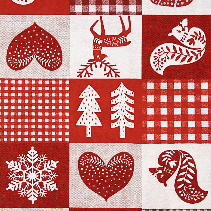 Bedrucktes Canvas „Weihnachten“ im nordischen Patchwork-Stil - Ribes y Casals