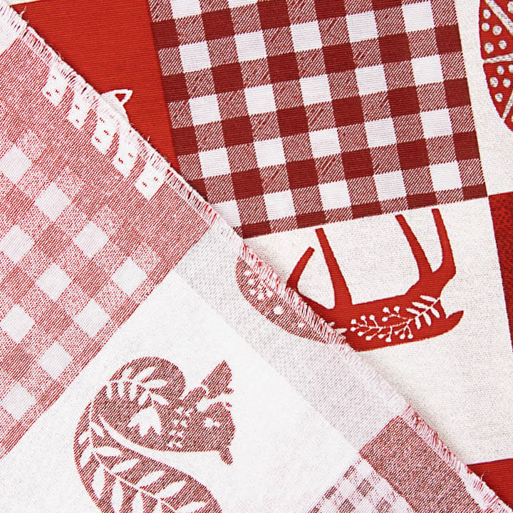 Bedrucktes Canvas „Weihnachten“ im nordischen Patchwork-Stil - Ribes y Casals