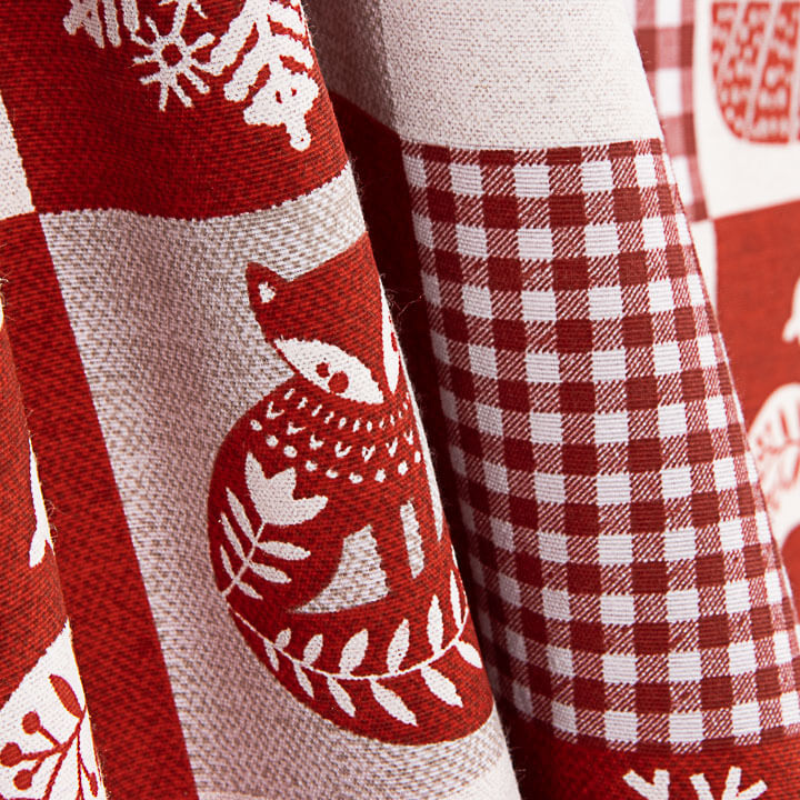 Bedrucktes Canvas „Weihnachten“ im nordischen Patchwork-Stil - Ribes y Casals