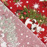 Bedrucktes Canvas mit Weihnachtsmotiven: Weihnachtsmann und Weihnachtsbaum - Ribes y Casals