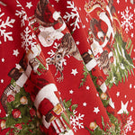 Bedrucktes Canvas mit Weihnachtsmotiven: Weihnachtsmann und Weihnachtsbaum - Ribes y Casals