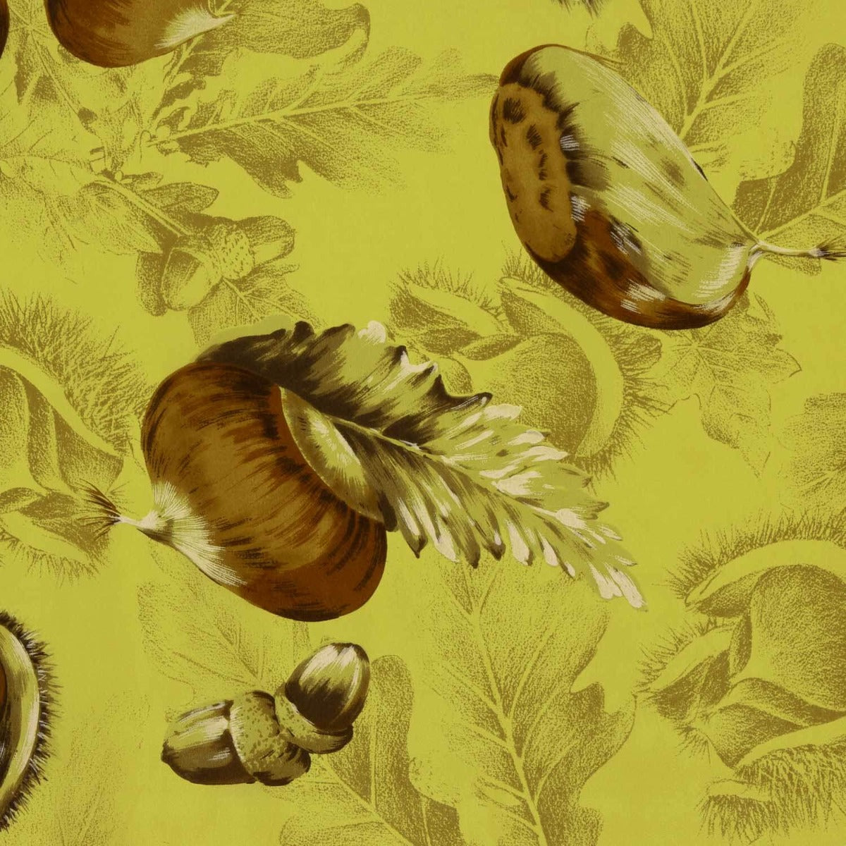 Natürlicher Seidenkrepp Golden Chestnuts - Ribes y Casals