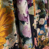 Satin mit gelbem Dahlienmuster - Ribes y Casals