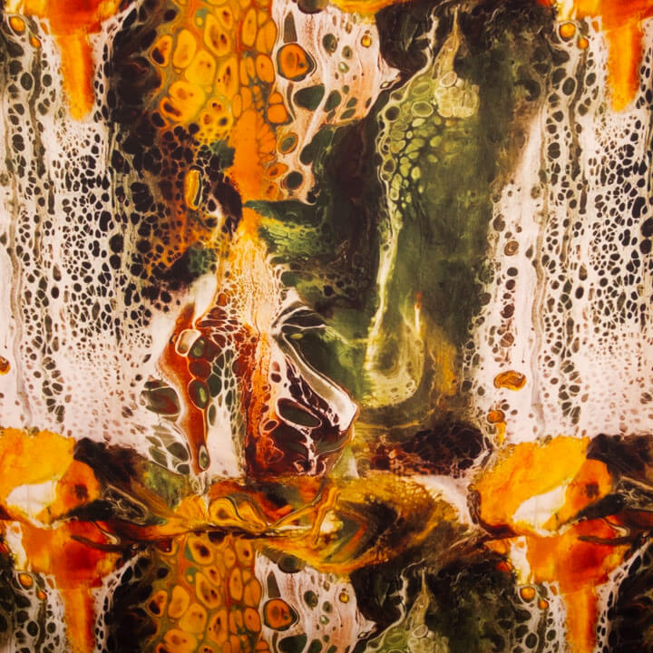 Satin mit Moos-Print - Ribes y Casals