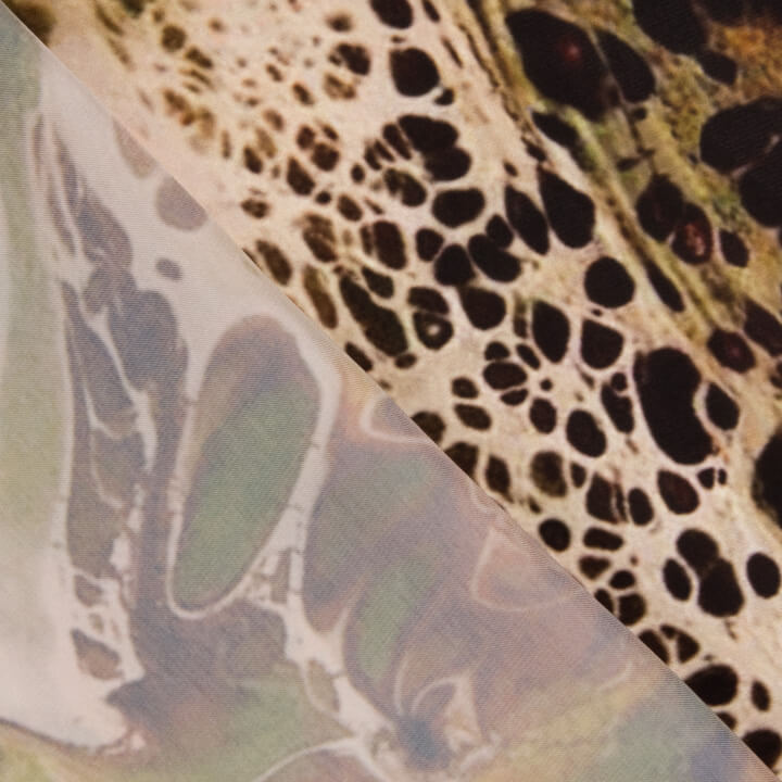 Satin mit Moos-Print - Ribes y Casals