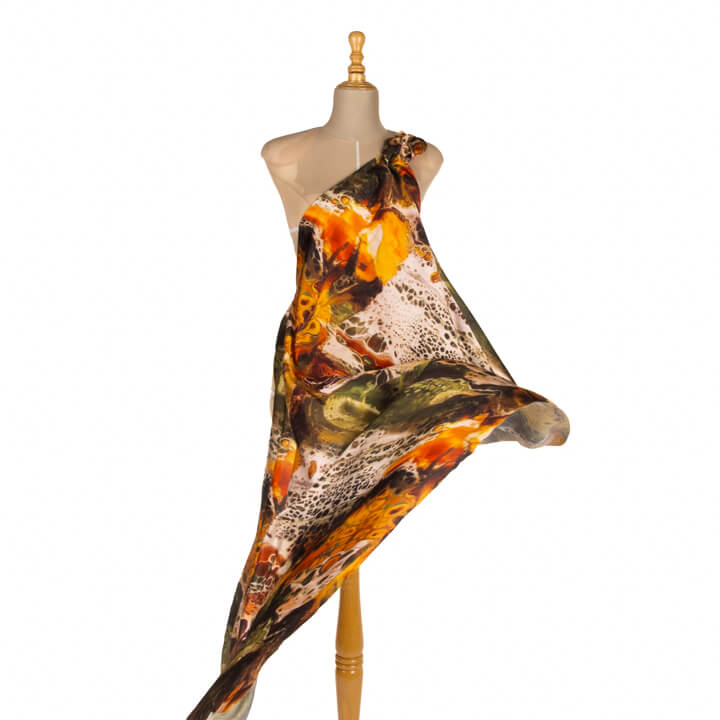 Satin mit Moos-Print - Ribes y Casals