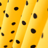 Krepp-Polka-Dots Schwarz 7mm Gelb - Ribes y Casals