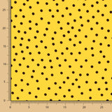 Krepp-Polka-Dots Schwarz 7mm Gelb - Ribes y Casals