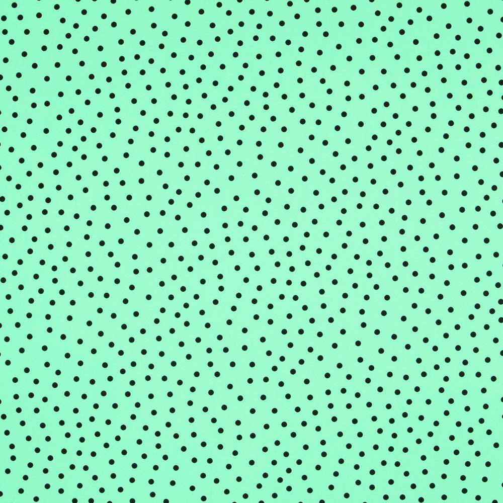 Krepp-Polka-Dots Schwarz 7mm Mint - Ribes y Casals