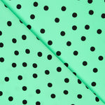 Krepp-Polka-Dots Schwarz 7mm Mint - Ribes y Casals