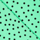 Krepp-Polka-Dots Schwarz 7mm Mint - Ribes y Casals