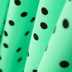 Krepp-Polka-Dots Schwarz 7mm Mint - Ribes y Casals