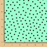 Krepp-Polka-Dots Schwarz 7mm Mint - Ribes y Casals